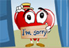 This sweet apology card s thumbnail image is a heart. He is tipping his hat to the viewer, and holding a sign that says I'm sorry.